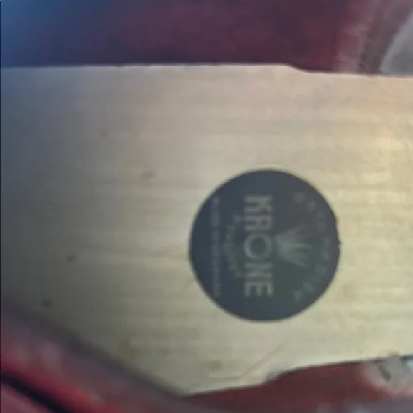 Women's Burgundy Leather Mules - Picture 5 of 10